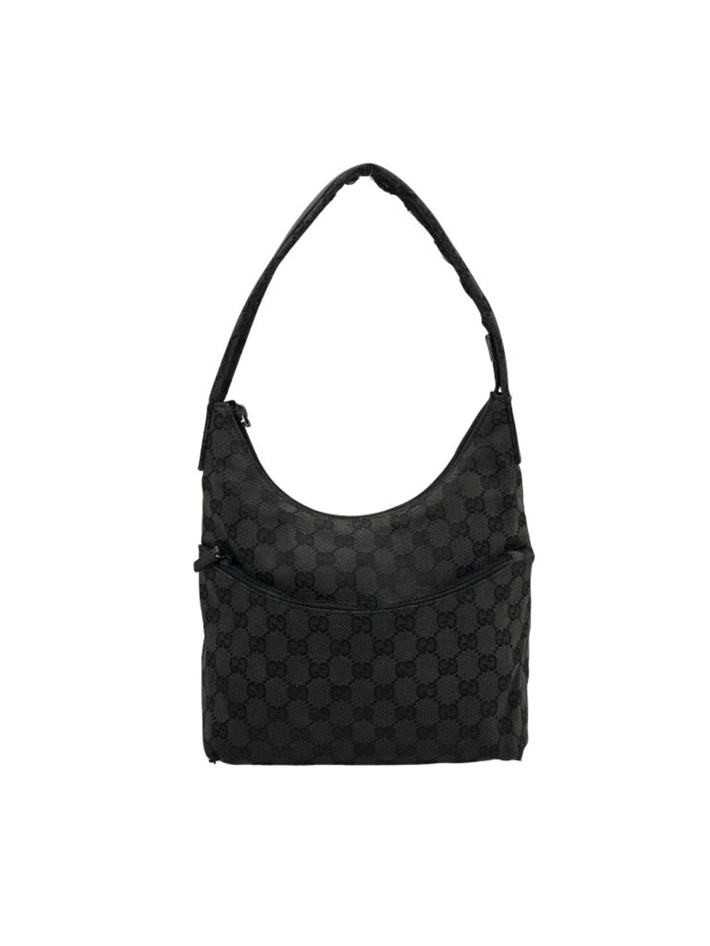 Gucci Black GG Monogram Canvas Shoulder Bag